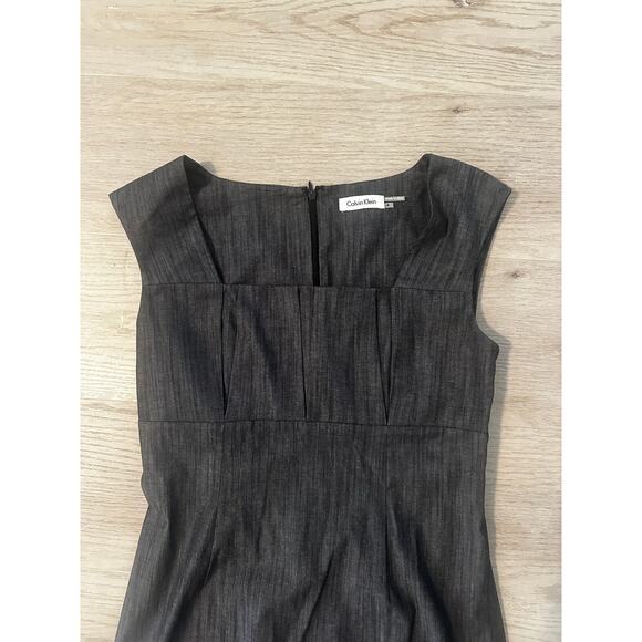 Calvin Klein gray work sheath dress size 4 - Picture 2 of 4